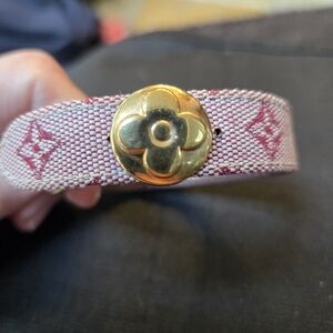 Authentic LOUIS VUITTON Monogram Mini Canvas Good Luck Bracelet